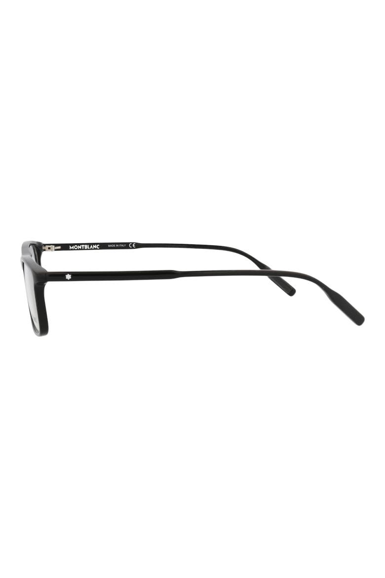 54mm Rectangular Optical Glasses, Alternate, color, BLACK BLACK TRANSPARENT