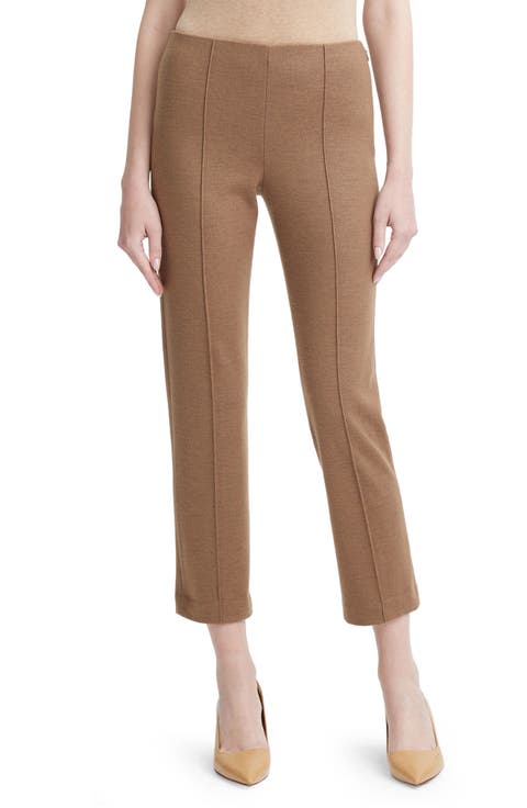 Cozy Stitch Pintuck Wool Blend Crop Pants