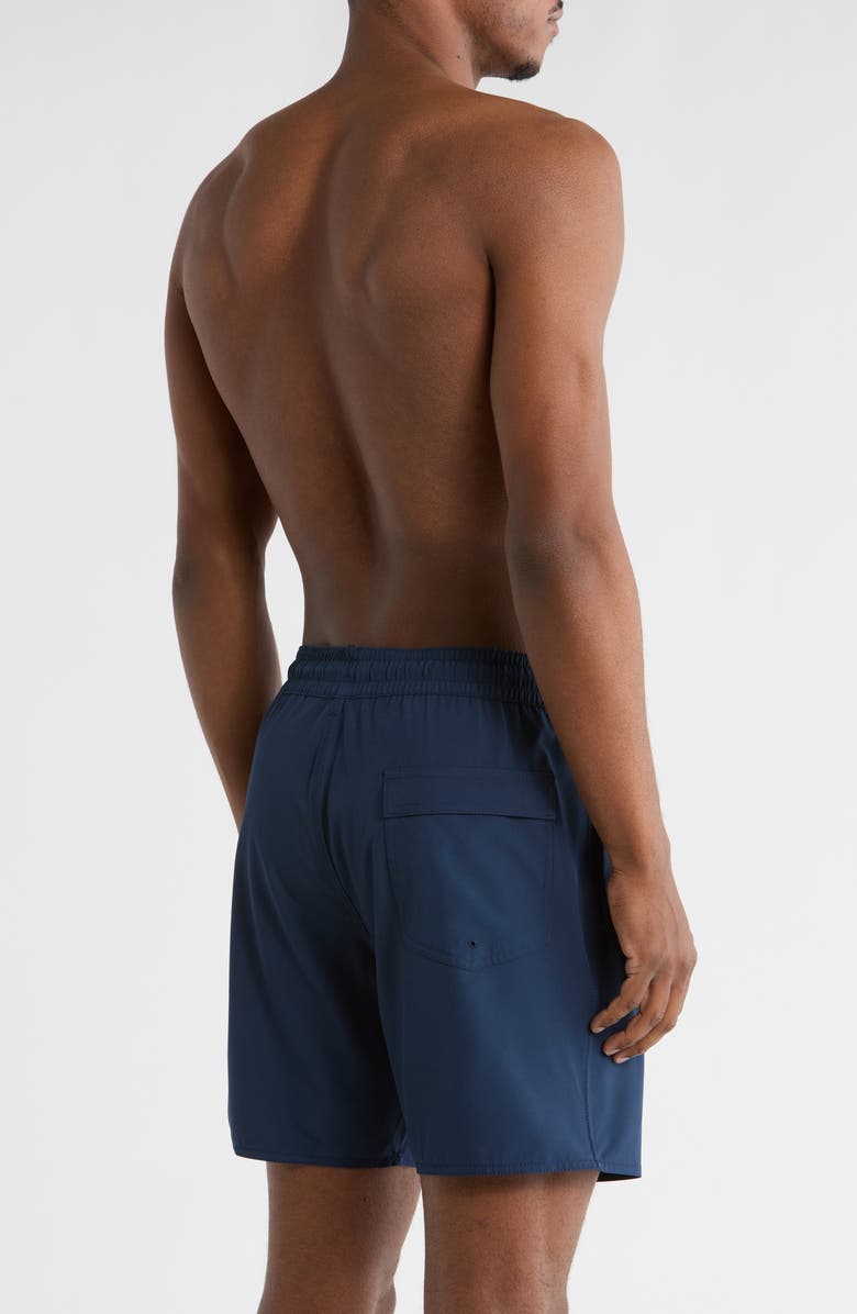 Volcom Manic Swim Trunks, Alternate, color, Navy Paint