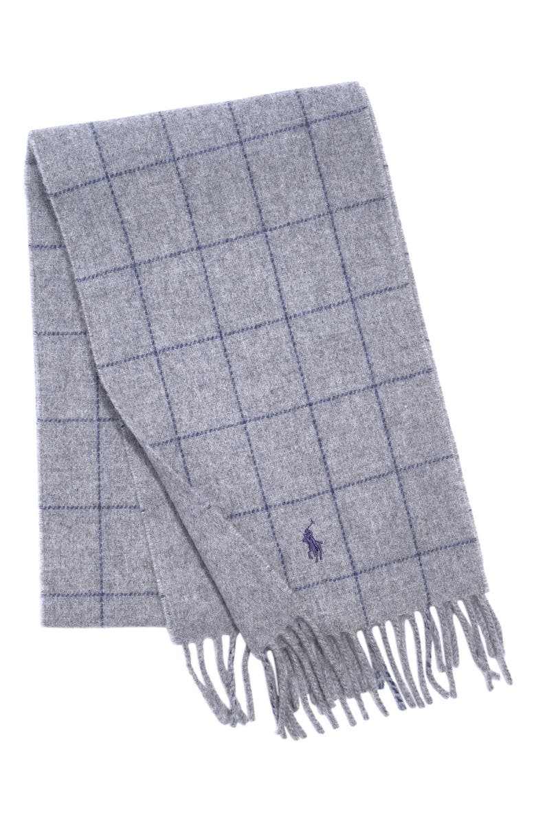 Polo Ralph Lauren Reversible Windowpane Scarf, Main, color,