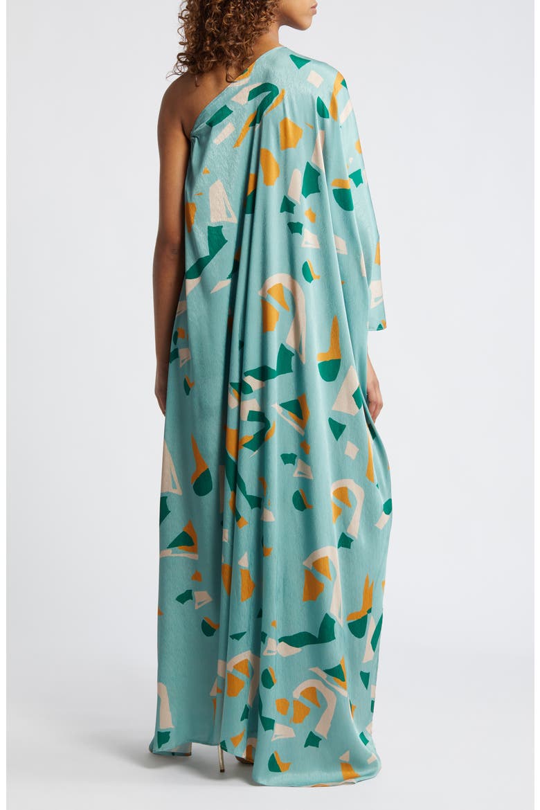 Satu One-Shoulder Dress, Alternate, color, GREEN