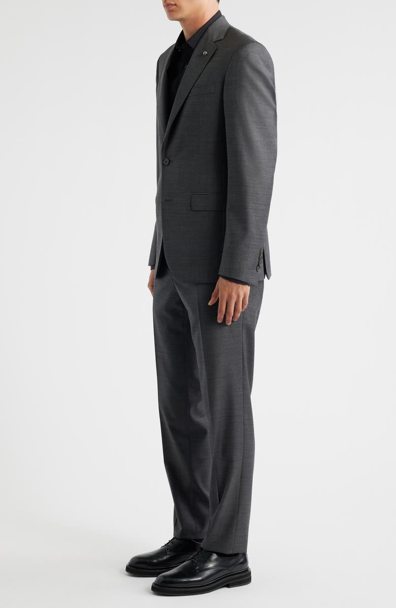 Jack Victor Stacie Trim Fit Solid Grey Stretch Super 110s Suit, Alternate, color, Charcoal