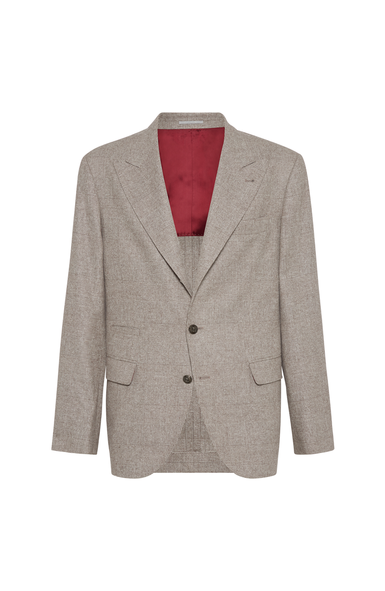 Brunello Cucinelli Prince of wales blazer, Main, color, Bark