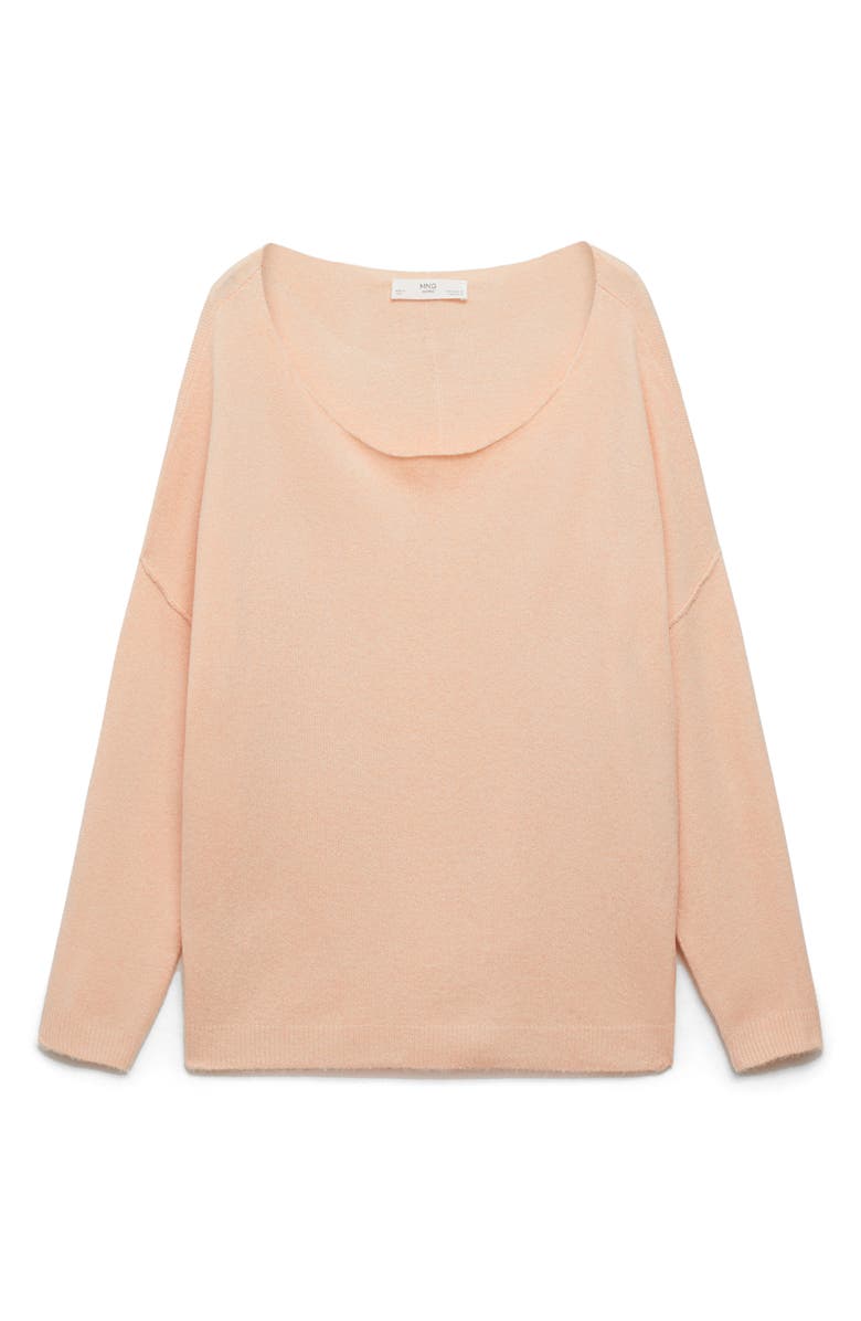 MANGO Boat Neck Sweater, Main, color, Light Pink