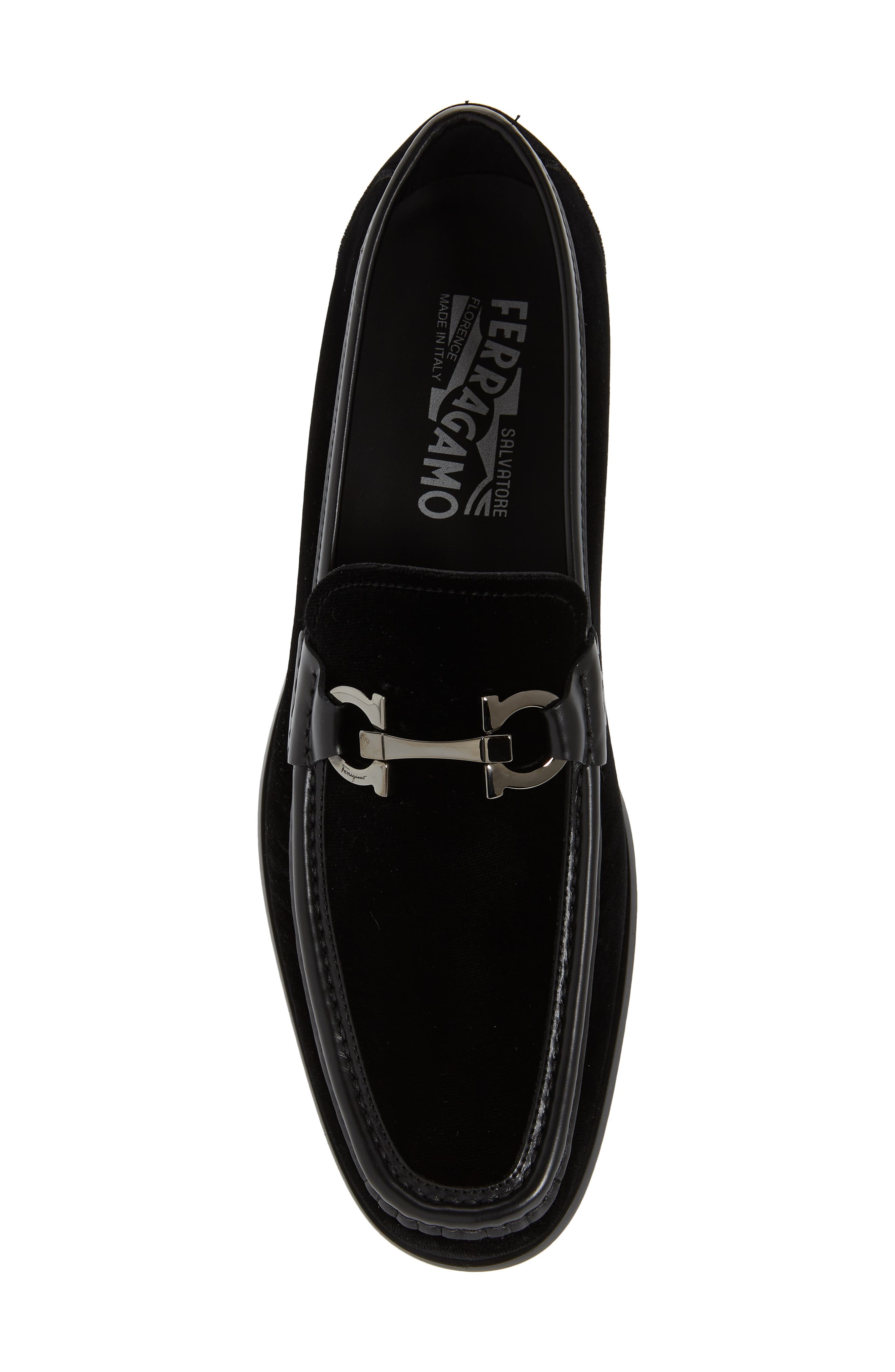Gandioso Black Suede Moccasin with Gancio Ornament, Alternate, color, BLACK SUEDE