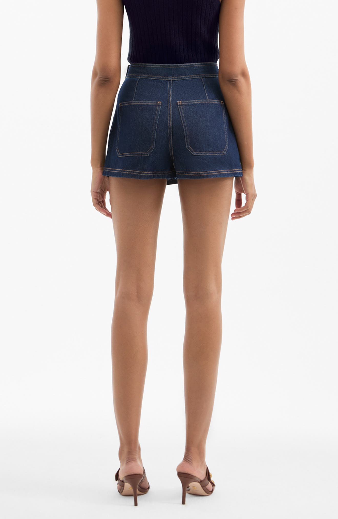 Winslet Wrap Denim Miniskort - image 2