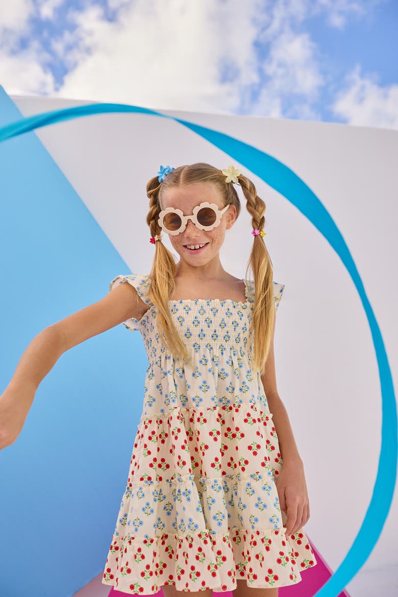 Kids' Twirl Dress, Alternate, color, Multi Marigold