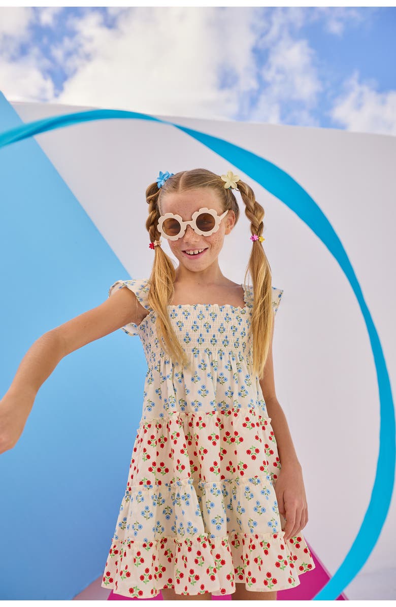 BISBY Kids' Twirl Dress, Alternate, color, Multi Marigold