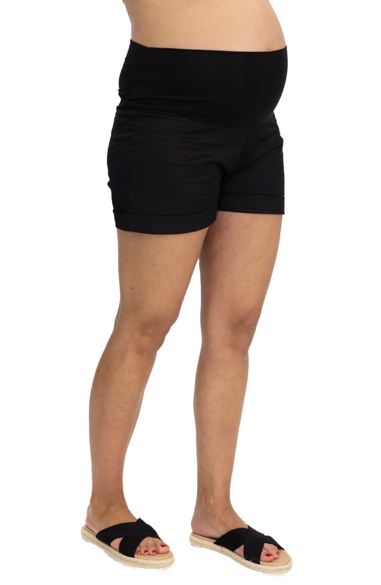 Angel Maternity Over the Belly Maternity Shorts, Main, color,