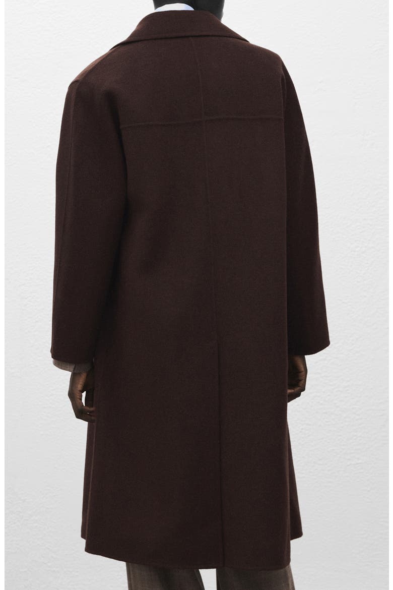 Picarol Double Breasted Wool Blend Coat, Alternate, color, CHOCOLATE