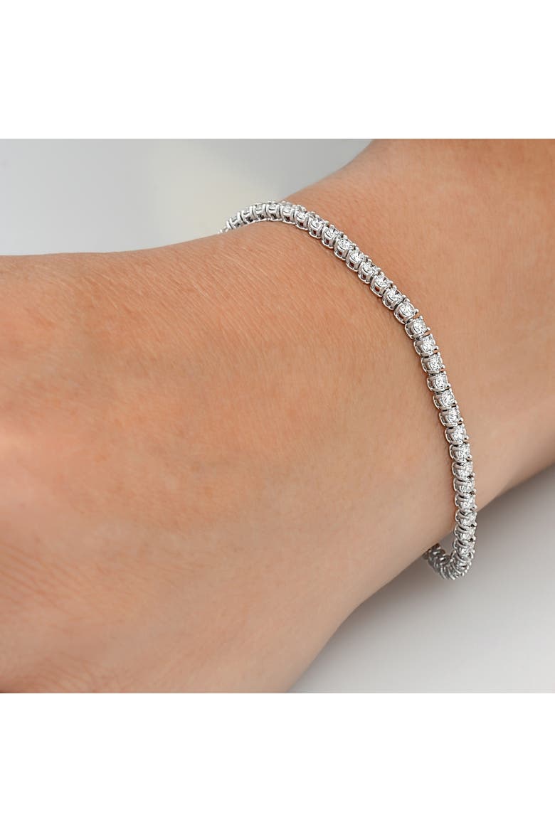 5 Carat TW Round Cut Lab Grown Diamond Tennis Bracelet 14k Gold Lab Grown, Alternate, color, 14k White Gold