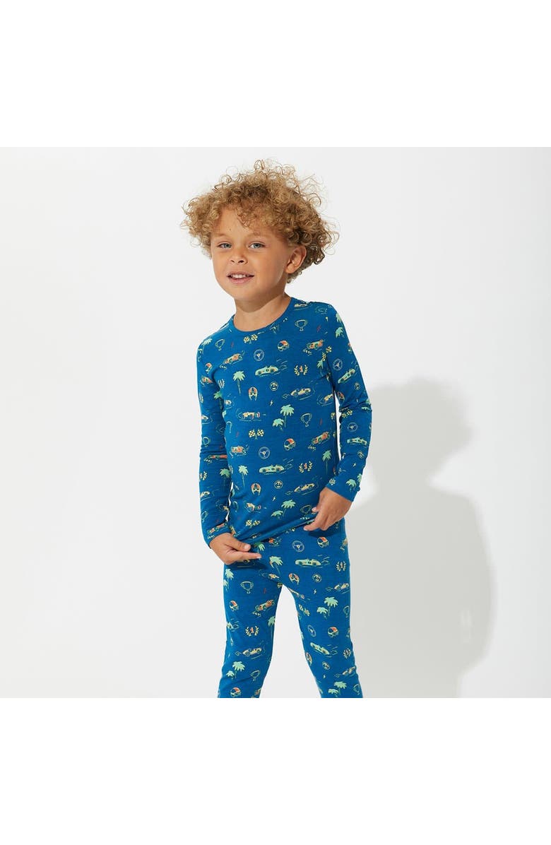 Bellabu Bear Kids' Monaco Blue Set of 2 Piece Pajamas, Alternate, color, Monaco Blue