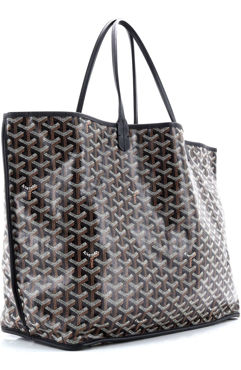 Pre-Owned Goyard Anjou Reversible Tote Coated Canvas GM, Alternate, color, Black