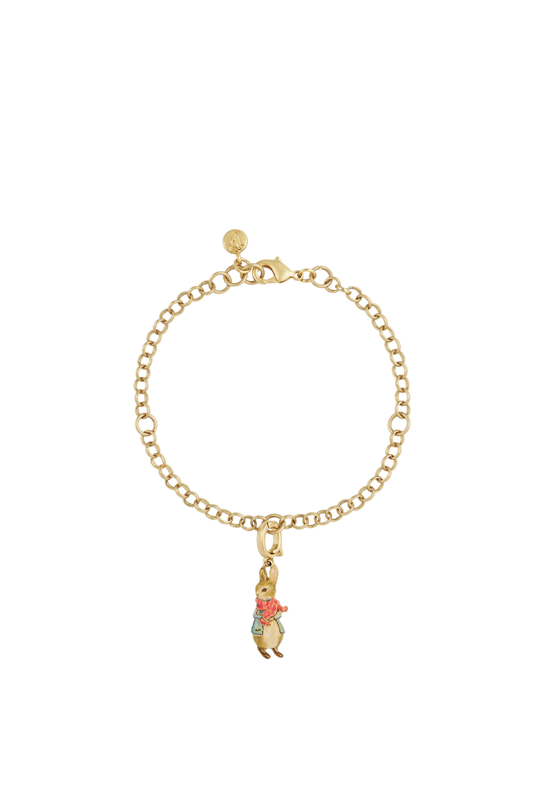 x Peter Rabbit with Scarf Bracelet, Main, color, Gold