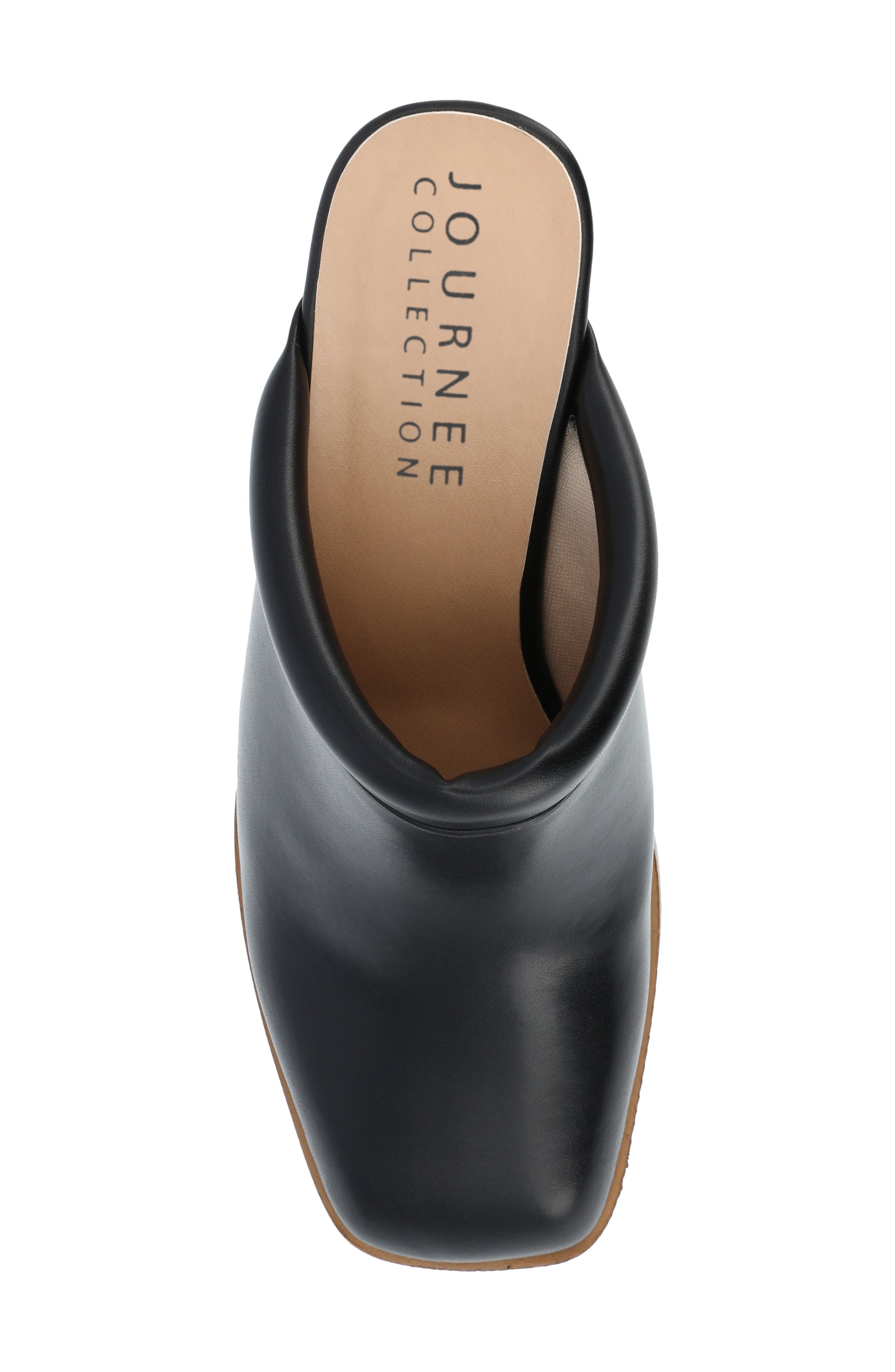 Journee Collection Izara Platform Mule, Alternate, color, Black
