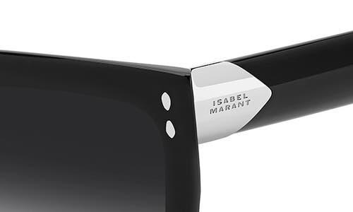 Isabel Marant 55mm Gradient Rectangular Sunglasses In Black/dark Grey Sf