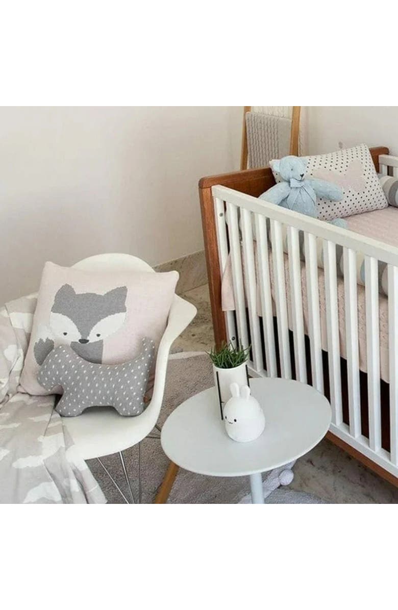 RIAN TRICOT Fox Pillow, Alternate, color, Light Blue