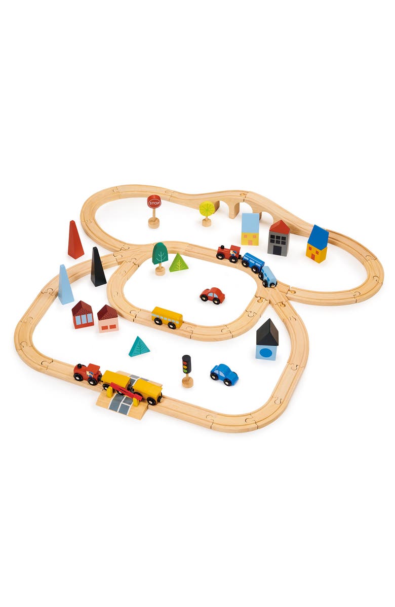 Mentari Town Train Set, Alternate, color, Multi-Color