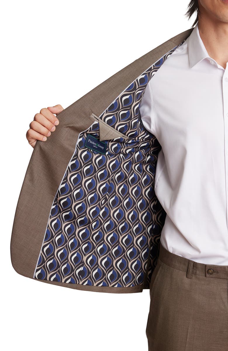 PAISLEY & GRAY Ashton Modern Fit Sport Coat, Alternate, color, Dark Khaki Shark