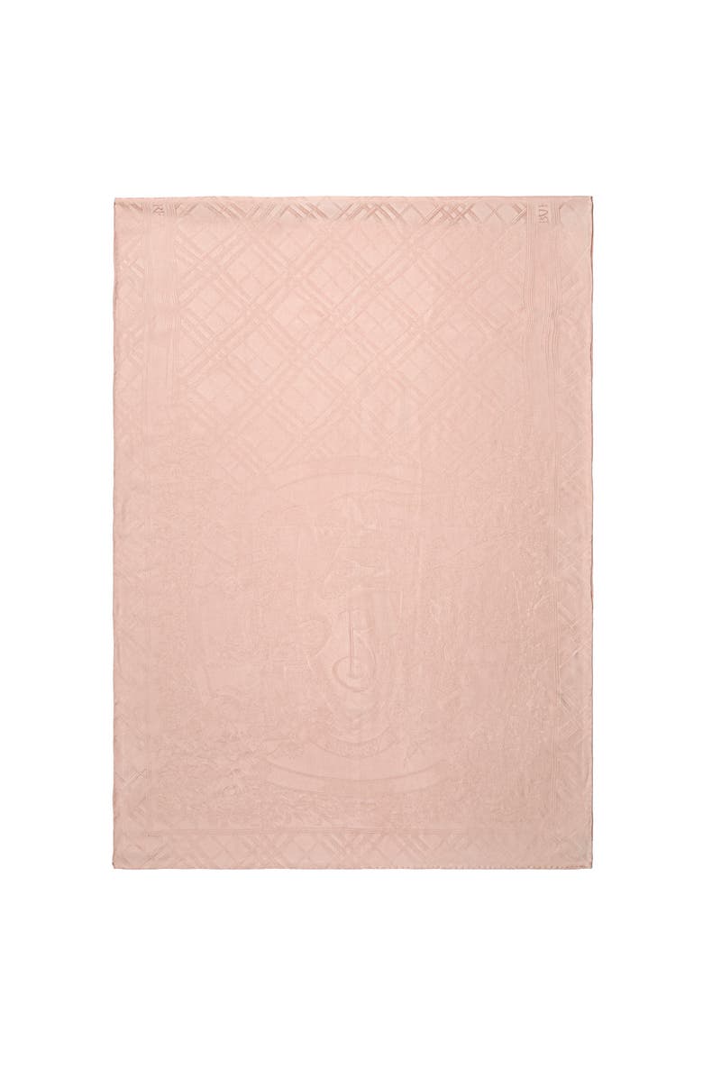 Burberry Floral Crest Silk Scarf, Main, color, Compact Pink