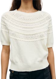 GERARD DAREL Roberte Cotton Short Sleeve Knitted Top