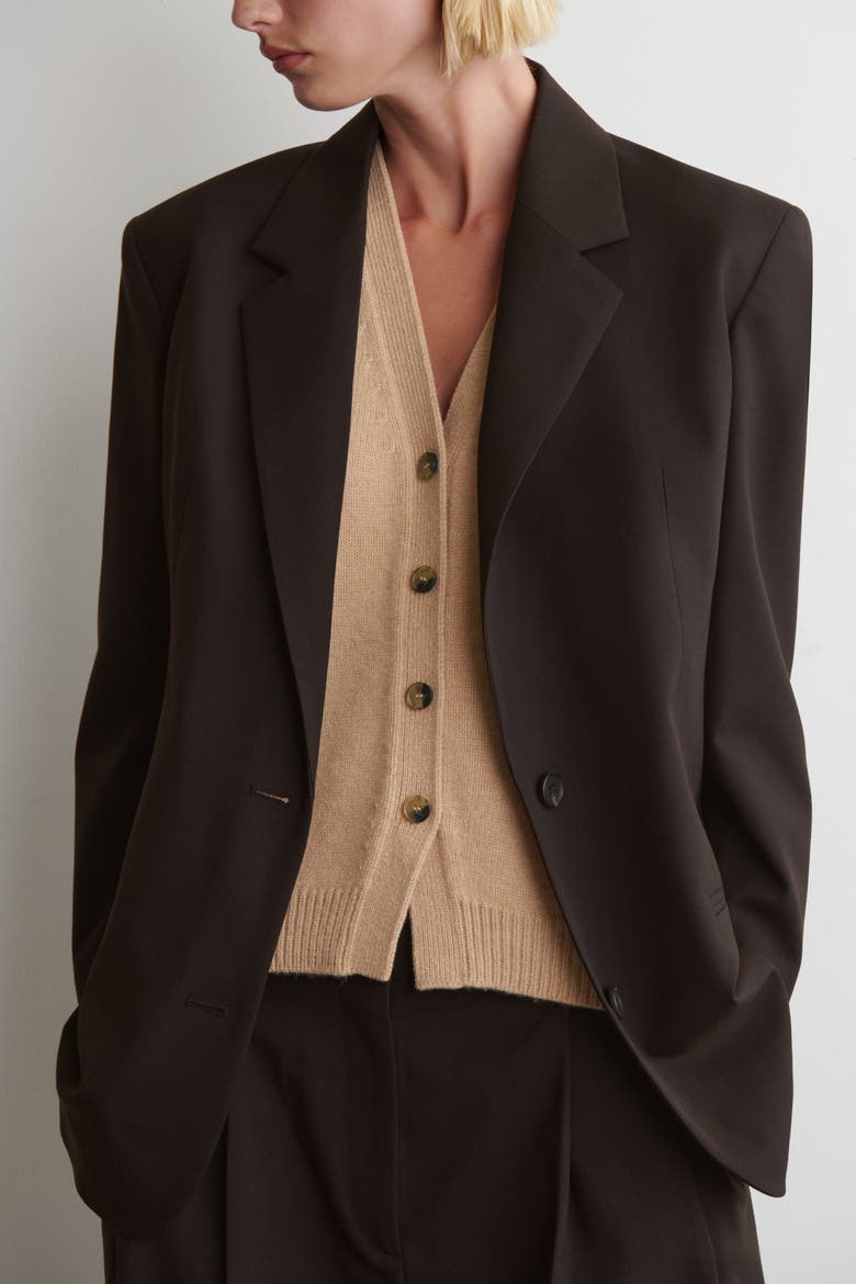 Knitted Cashmere-Blend Tank, Alternate, color, BEIGE