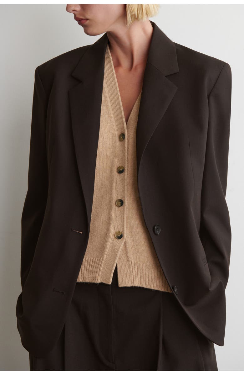 COS Knitted Cashmere-Blend Tank, Alternate, color, Beige