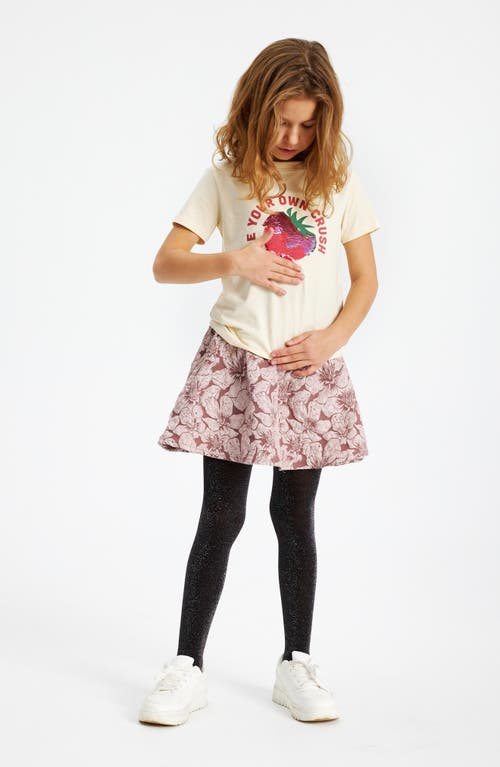 The New Kids' Loppy Sequin Embellished Organic Cotton Graphic T-shirt In Angora