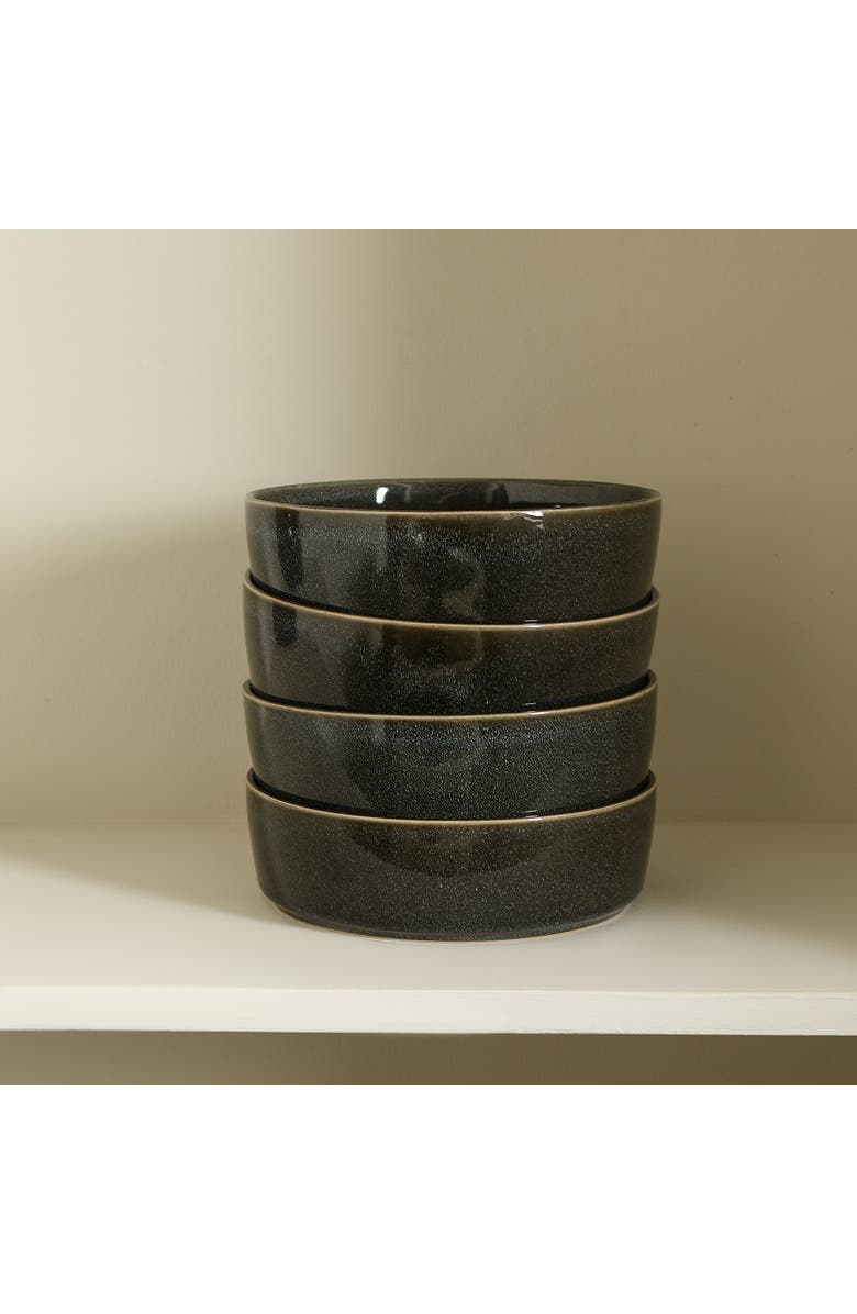Stone Lain Eden Stoneware 4-Piece Pasta Bowl Set, Alternate, color, Charcoal Grey