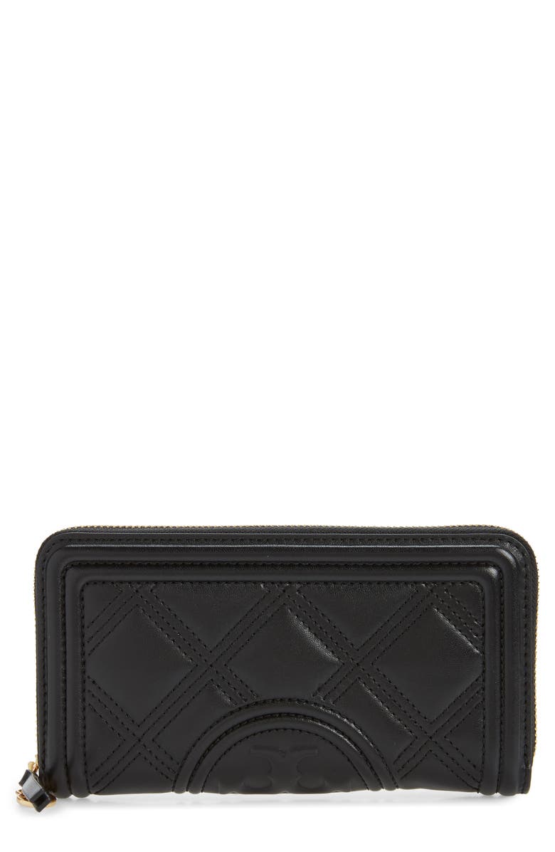 Tory Burch Fleming Quilted Leather Continental Wallet, Main, color, 