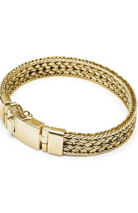 Gold Braided Chain Bracelet