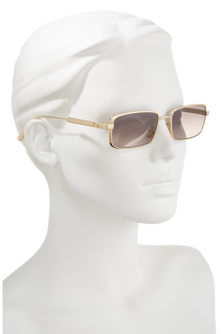 'DiorCannage S2U Rectangular Sunglasses, Alternate, color, SHINY GOLD / GRADIENT SMOKE
