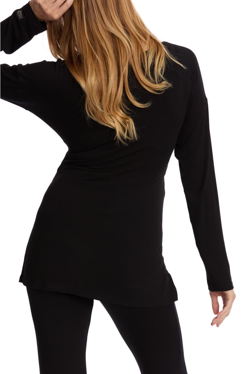 Cache Coeur Louna Maternity and Nursing Long Sleeve T-Shirt, Alternate, color, Black