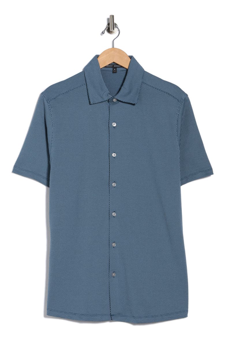 Orlando Short Sleeve Button-Up Shirt, Alternate, color, ORION BLUE