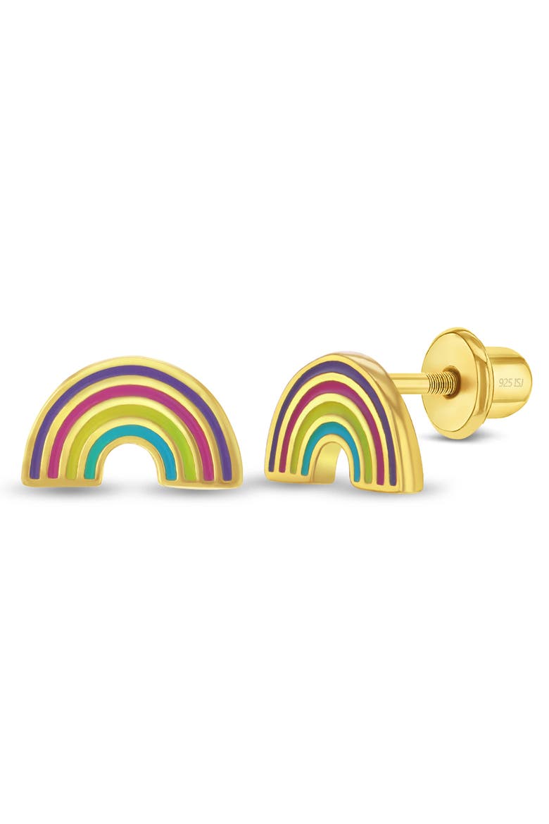 Vibrant Rainbow Girl Earrings, Main, color, Light Blue