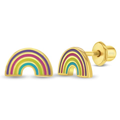 Vibrant Rainbow Girl Earrings