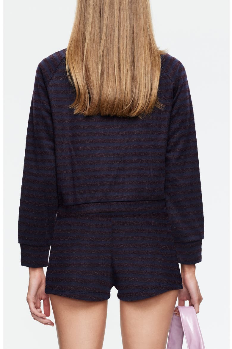 Bloom Knit Jacket, Alternate, color, FOREST STRIPE