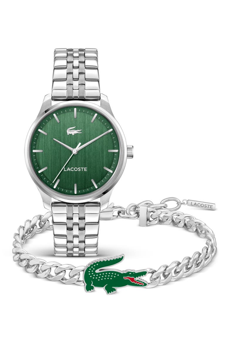 Men's Lisbon Bracelet Watch Gift Set, 42mm, Main, color, GREEN