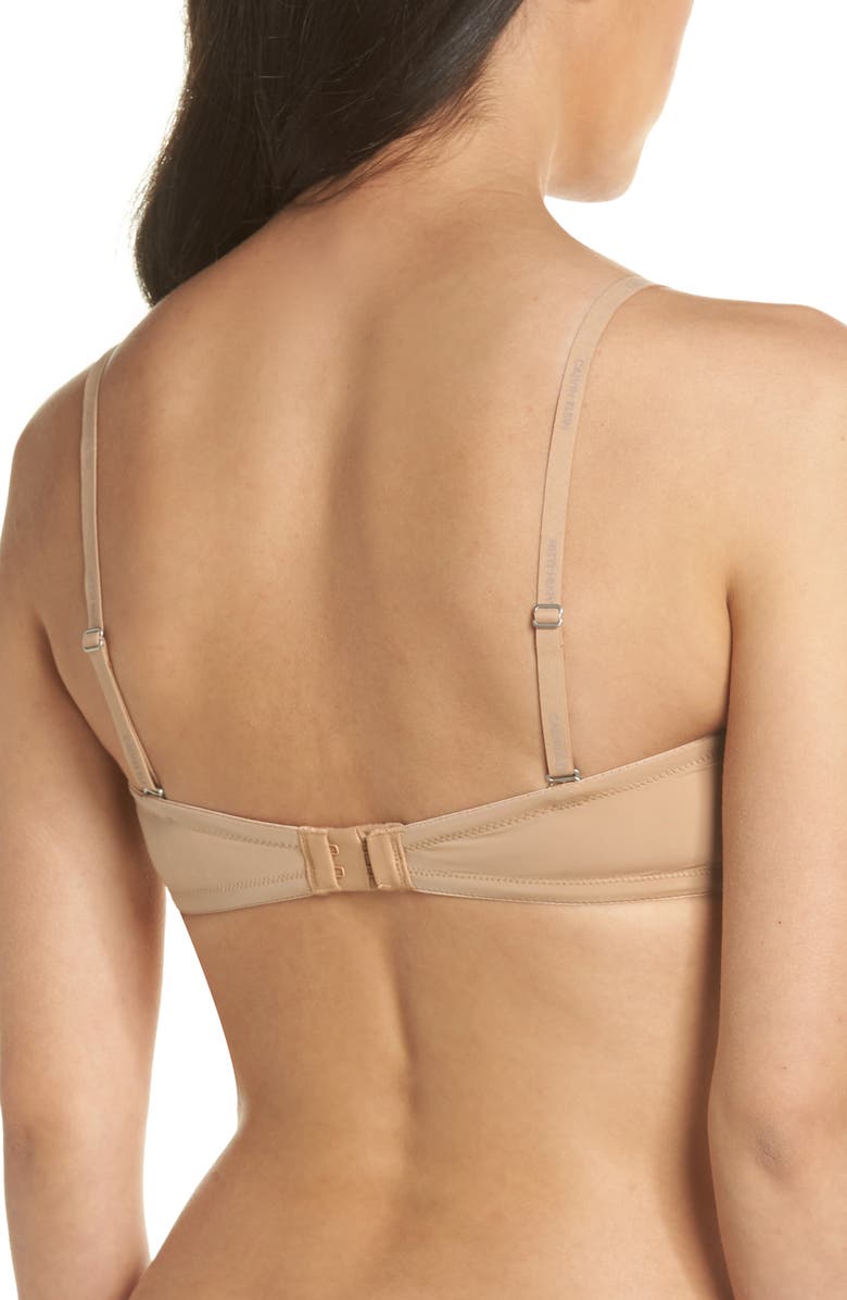 Calvin Klein Naked Glamour Strapless Underwire Push-Up Bra, Alternate, color,
