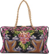 Valentino Garavani Panthea Medium Embroidered Silk & Leather Shoulder Bag
