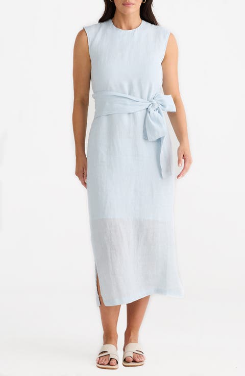 Turning Point Sleeveless Linen Dress