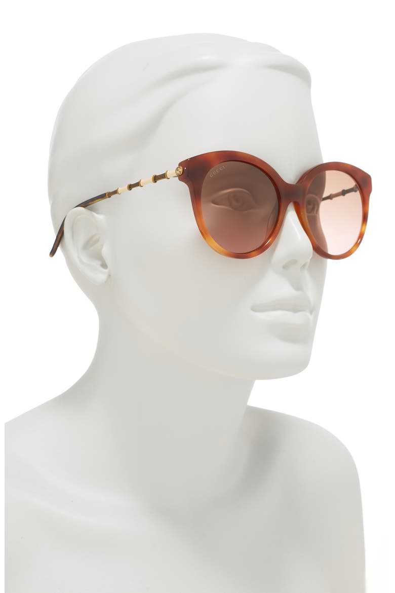 55mm Round Sunglasses, Alternate, color, HAVANA