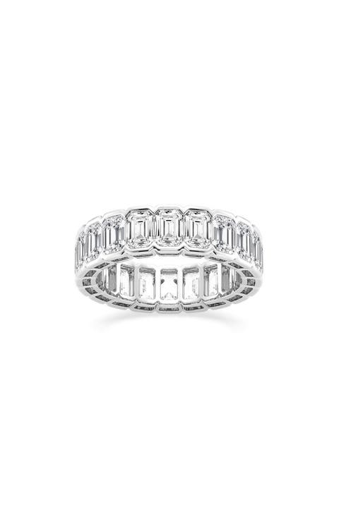 Emerald Cut Lab Created Diamond Infinity Ring - 4.0 ctw.