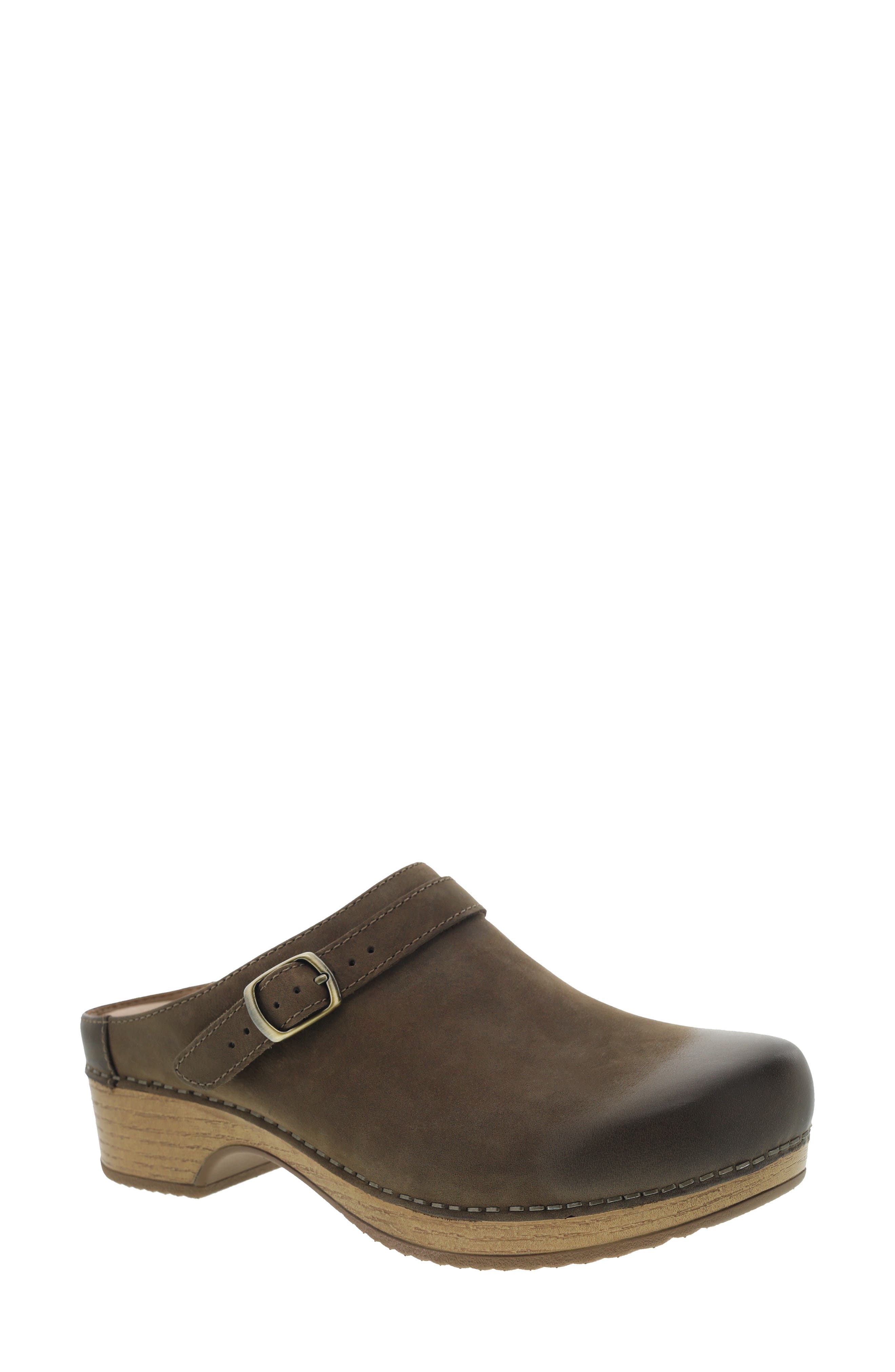 Berry Clog, Main, color, MUSHROOM NUBUCK LEATHER