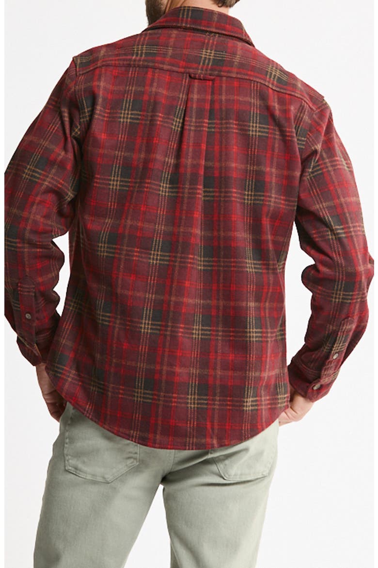 Knit Flannel Button-Up Shirt, Alternate, color, RED