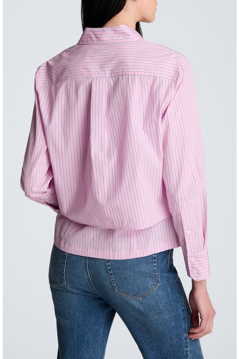 Button-Up Stripe Crop Shirt, Alternate, color, CANDY PINK MULTI