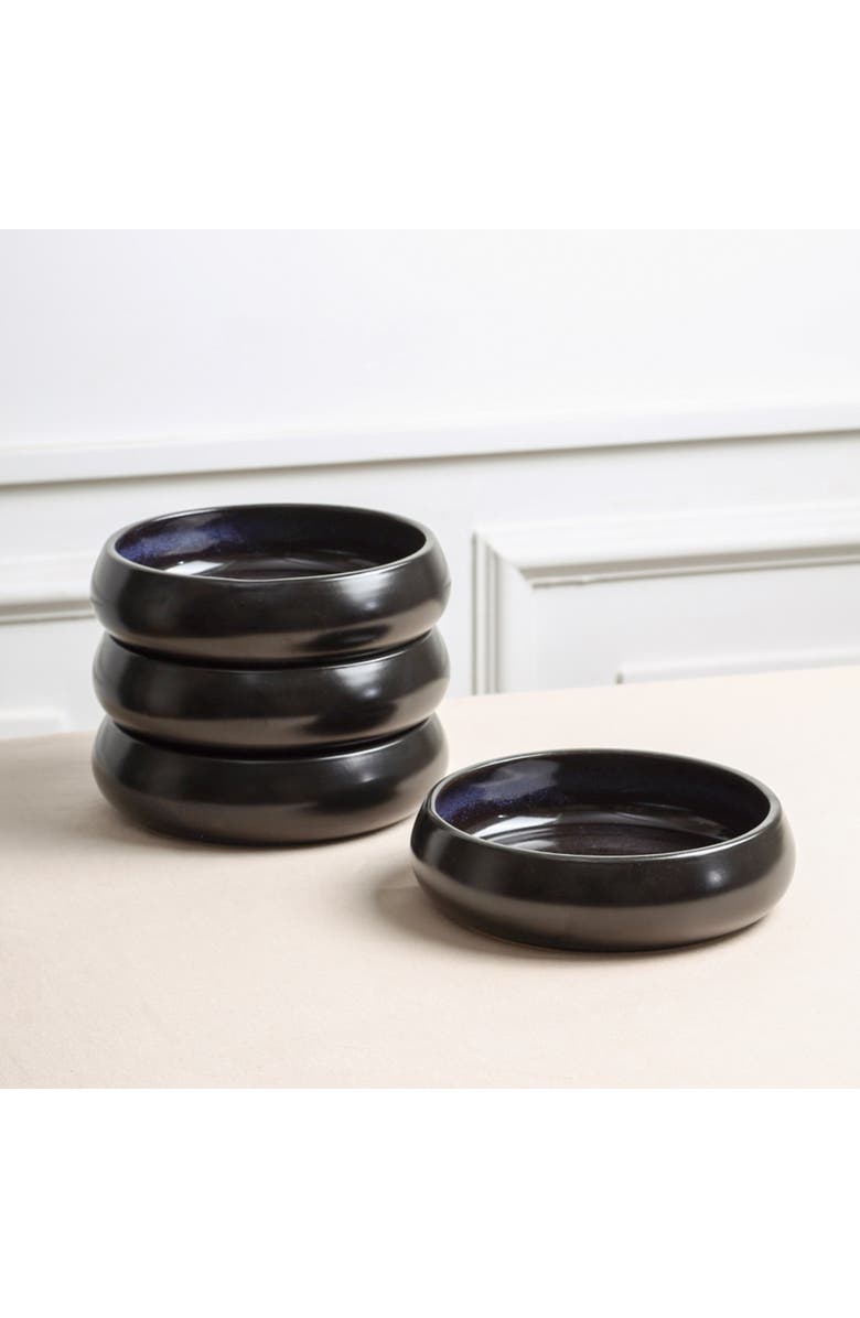 Stone Lain Lagoon Stoneware 24-Piece Dinnerware Set, Alternate, color, Black
