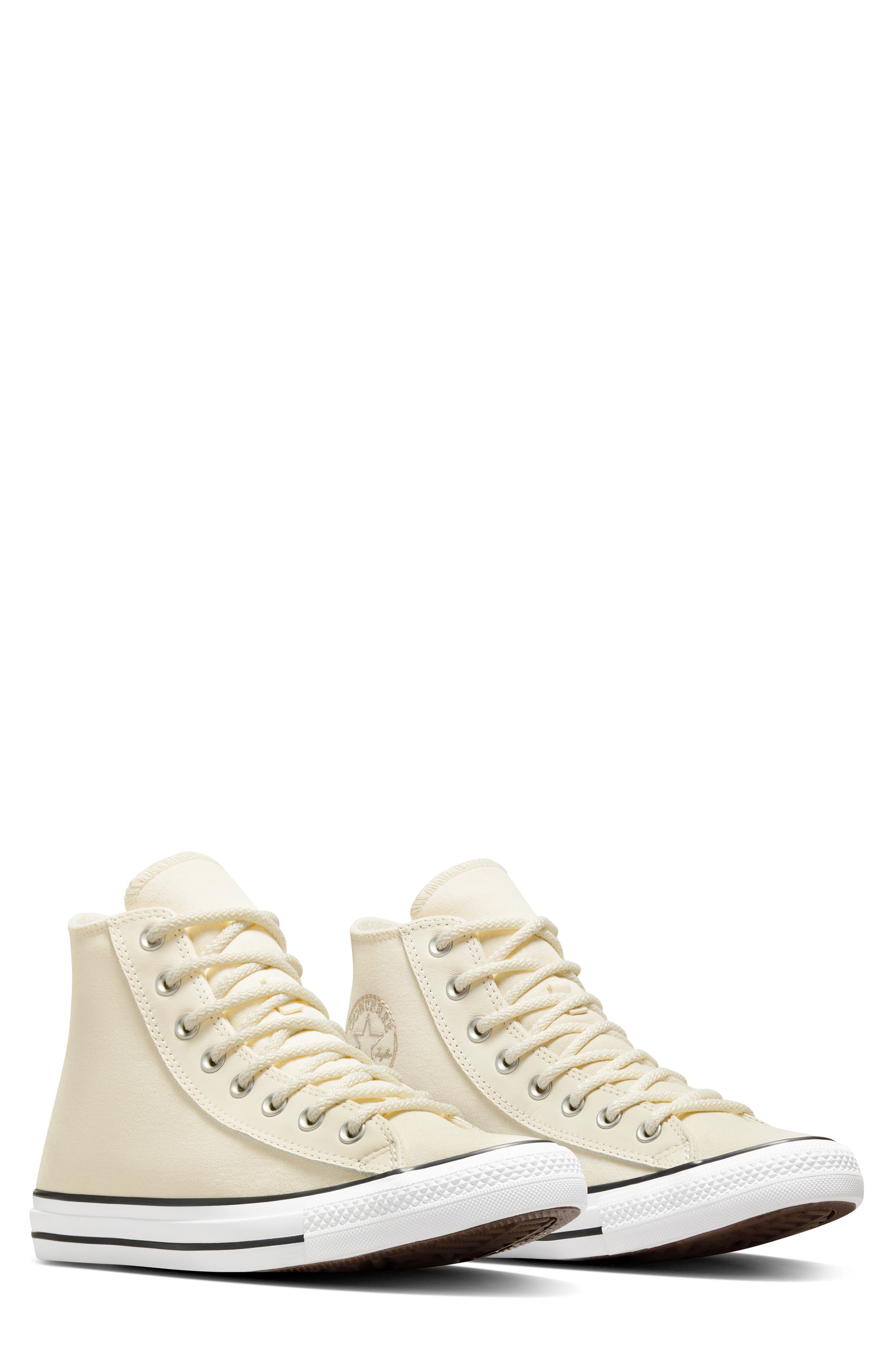 Converse Chuck Taylor<sup>®</sup> All Star<sup>®</sup> High Top Sneaker, Alternate, color, Egret/Papyrus/White
