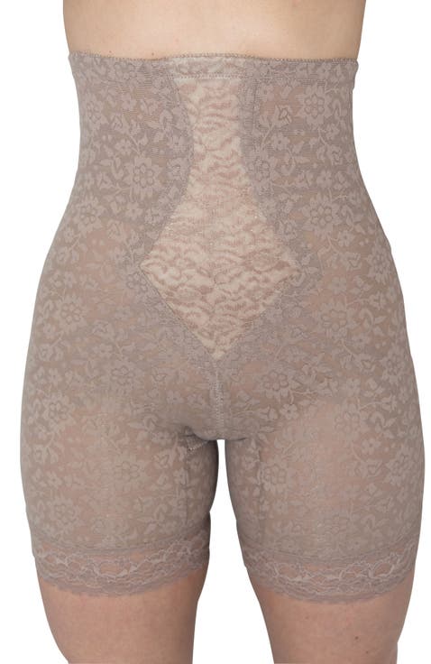 Extra Firm No Roll High Waist Lace Thigh Slimmer (Regular & Plus Sizing)