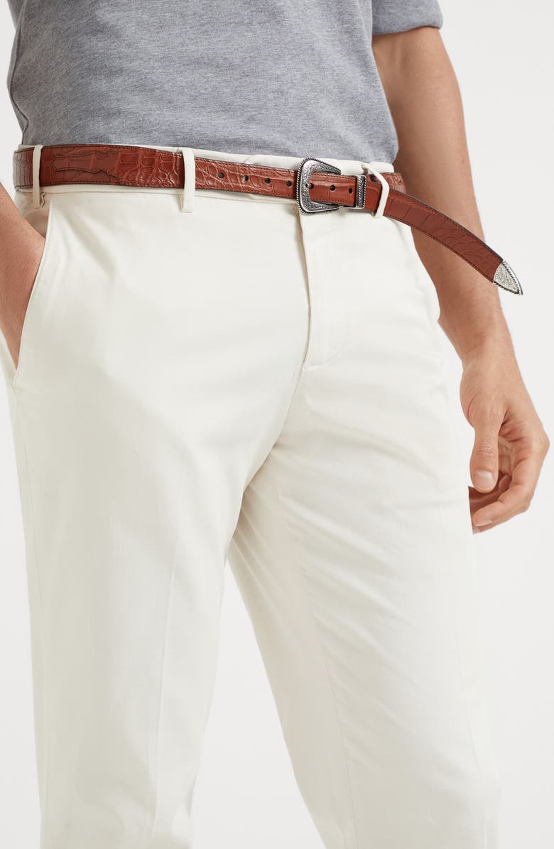 Brunello Cucinelli Gabardine garment dyed trousers, Alternate, color, 